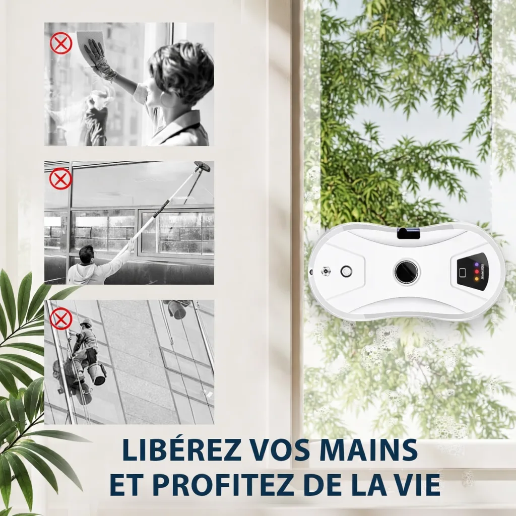 Libérez vos mains et profitez de la vie — robot lave-vitres